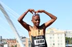 Mo Farah after winning the 2 miles at the 2012 BUPA Great North CityGames.
